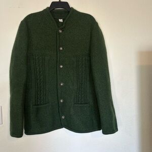 Vintage Reine Schurwolle Moshen Pure New Wool
Cardigan Green